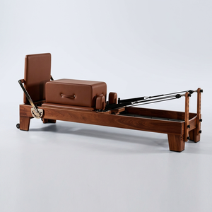 Commercial Grade Solid Walnut Reformer Home Gym Core Training Equipment LH-270 Commercial Walnut Wood Reformer Machine P - Product Image 1