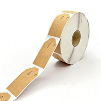 Maßgefertigte Rechteckige Kraftpapier-Klebeetiketten Braune Geschenkaufkleber für Festliche Verpackungen und Versiegelung