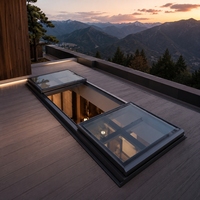 Grande fenêtre coulissante à battant pour salles de bain ensoleillées, avec capteur motorisé, cadre en aluminium, insonorisation efficace, design électrique populaire