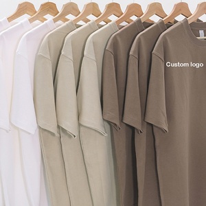 Camisetas con hombros caídos y logotipo bordado personalizado para hombre, camiseta pesada de algodón 100 para hombre, camisetas lisas para hombre - Product Image 1