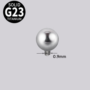Bille de remplacement en titane F136, filetage interne, haute brillance, pièces de rechange pour clous de piercing lèvre et plat - Product Image 1