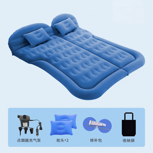 Matelas pneumatique de <span class=keywords><strong>camping</strong></span> en PVC, portable, pliable, lit de voiture, matelas de siège arrière de SUV, pompe à air externe - Product Image 4