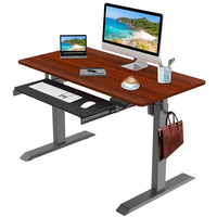 Bureau électrique ergonomique Nandi SDY-D2 55 pouces à moteur unique, hauteur réglable, plage de levage 760-1200 mm, en métal