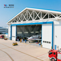 Puertas de Hangar de Acero Prefabricadas, Puertas Corredizas de Gran Escala para Garajes para un Fácil Acceso de Aviones