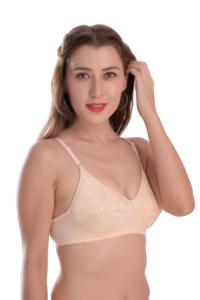 Sujetador de copa completa de poliéster y algodón para mujer con tirantes ajustables, espalda en U y cierre trasero - Sujetador cómodo para el día a día, acolchado y sin costuras - Product Image 6