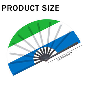 Abanicos <span class=keywords><strong>de</strong></span> mano plegables <span class=keywords><strong>de</strong></span> plástico con bandera <span class=keywords><strong>de</strong></span> Sierra Leona al por mayor para carnaval, boda, Festival, fiesta, <span class=keywords><strong>agencia</strong></span> <span class=keywords><strong>de</strong></span> <span class=keywords><strong>viajes</strong></span> - Product Image 2