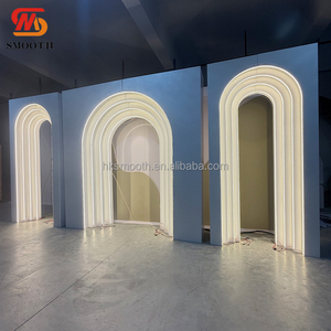 SMOOTH Customized Design White Pvc 3D Layers Backdrop Stand <b>Wedding</b> Backdrop arch Event <b>props</b> - Product Image 6