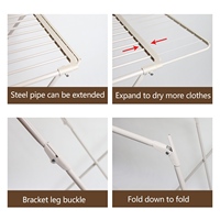 Séchoir à linge pliable X-Frame grande capacité, autoportant, gain de place, rétractable