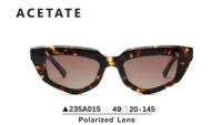 Lunettes de soleil rétro œil-de-chat en acétate écaille de tortue unisexe, polarisées, protection UV400 pour hommes et femmes, idéales pour les sorties vintage
