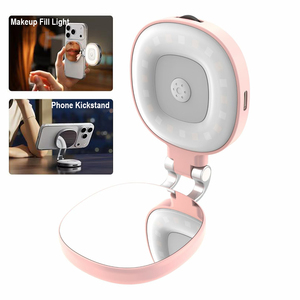 Supporto Magnetico per Luce LED Selfie con Stand Pieghevole ed Estensibile per Telefono, Ideale per Videochiamate e Streaming Live - Product Image 1
