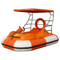 Bateau à pare-chocs électrique Meierya pour 4 personnes, bateau à moteur gonflable en plastique pour enfants, télécommande, dérive, durable, multifonction