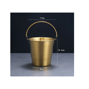 Seau à champagne et à glace en acier inoxydable plaqué or de luxe, avec poignée en forme de cerf, vente directe usine - Product Image 6