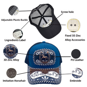 <span class=keywords><strong>Gorra</strong></span> <span class=keywords><strong>de</strong></span> malla unisex <span class=keywords><strong>de</strong></span> moda con hebilla metálica étnica única <span class=keywords><strong>de</strong></span> caballo, logotipo personalizado, snapback, para béisbol, actividades al aire libre, casual, camionero, pesca, playa - Product Image 4