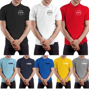 Benutzer definierte Stickerei Logo Plus EU Größe 230 Gramm 60% Baumwolle 40% Polyester Pique Unisex T-Shirts Damen Polo T-Shirts für Männer