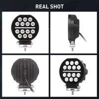Projecteur de travail LED rond de 4 pouces 50W avec DRL ambre 12-80V, faisceau circulaire, pour chariot élévateur, tracteur, camion, SUV