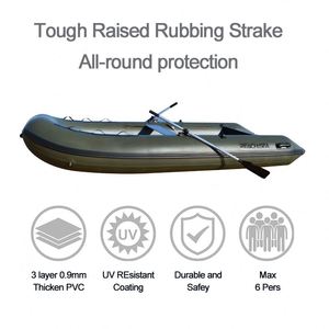 Bote Inflable Reachsea <span class=keywords><strong>de</strong></span> PVC y Aluminio para <span class=keywords><strong>6</strong></span> Personas, 3.8m, Color Verde Oliva, Ideal con Motor, en Venta - Product Image 6