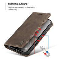 Étui portefeuille CaseMe pour iPhone 18 17 16 15 Pro Max 14 13 12 11 7 8 Plus SE 2024 – Étui à rabat magnétique de luxe avec porte-cartes pour iPhone 18 Pro Max