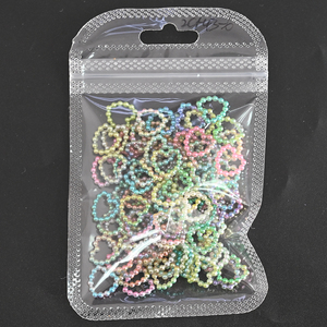 Gros 50 pcs/sac Corée Creux Coeur Perle Designer Nail Charms 11mm Bijoux Décorations Gradué Couleur pour Ongles Conception - Product Image 3