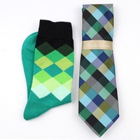 Ensemble de chaussettes en coton à motif de dessin animé pour hommes, motif de vagues d'ananas, Design drôle, bleu, cravate, cadeau, accessoire