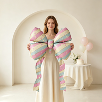 Großhandel 60 Zoll Riesen-Bogen-Folienballons Bonbonfarbene Streamer-Mylar-Ballons für Geburtstag Hochzeit Geschlechtsoffenbarung Party-Dekoration