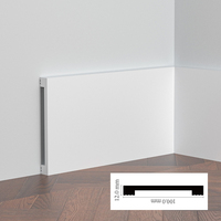 Plinthe en plastique Bingjie blanche, résistante à l'humidité et à la décomposition, longueur 2,9 m, installation facile, design moderne, surface lisse, pour hôtel