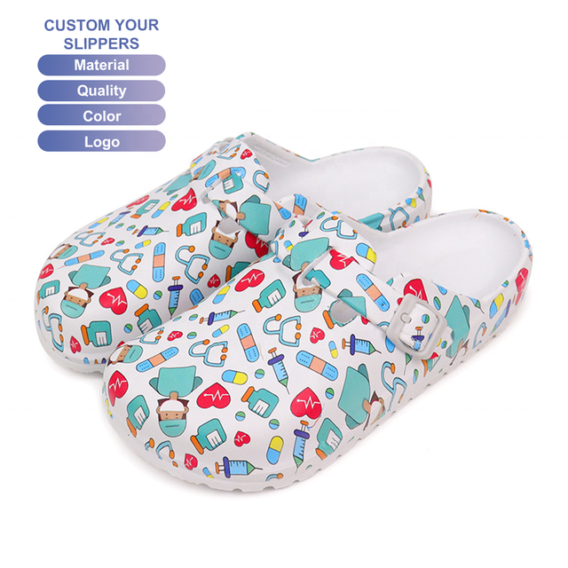 OEM Custom Logo Printed Breathable Waterproof Lightweight Soft EVA Anti-Slip Garden Clogs for Women Men