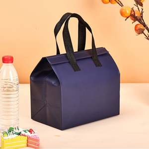 Sacs isothermes jetables en gros pour plats à emporter, personnalisables avec logo, en non-tissé doublé aluminium, multi-tailles pour gâteaux et café - Product Image 1