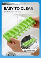 UNIMOULD ICE-2 Eco-vriendelijke Anti-aanbak Anti-slip Fruit Dieren Geometrische 3D Siliconen IJslolly Fondant Chocolade Reep Vorm