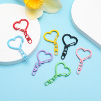 Clip de connexion à ressort en forme de cœur mignon pour accessoires, loisirs créatifs, fabrication de porte-clés et décoration
