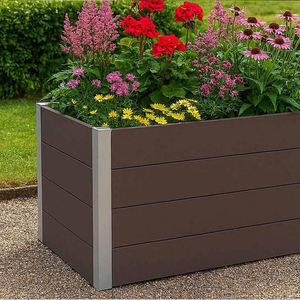 SONSILL Most Popular Durable Eco-Friendly Natural Wood Wpc <strong>Board</strong> Drainable <strong>Raised</strong> <strong>Garden</strong> <strong>Vegetables</strong> Grass Flowers Beds Modern - Product Image 3
