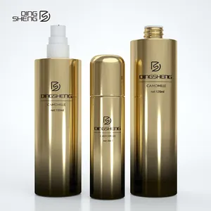 Luxury 50g 30ml 100ml Cosmetic Packaging Face Cream Jar Serum Skin Care Glass Bottle Set 120ml Toner Bottle