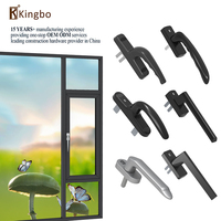Accesorios para Manijas de Puertas y Ventanas, Herrajes de Acero Inoxidable, Cerradura con Acabado en Aleación de Zinc y Aluminio, Deslizante, con Llave, de Empuje y Tracción