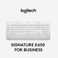 Keyboard Nirkabel Logitech K650 Original Komersial untuk Kantor dan Rumah, Model Typewriter, Dual-mode, Bolt Rece