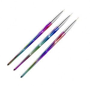Kit de pinceaux à ongles en fibres synthétiques pour nail art, design attrayant, pour lignes fines et dessins, idéal pour salon de manucure - Product Image 1