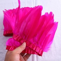 Frange décorative en plumes d'oie teintes de 15-18 cm, accessoire vestimentaire, plumes d'ailes d'ange pour costumes, marque SJH