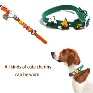 Anpassbares Dekoratives Zubehör Wasserdichtes Beschichtetes Silikon-Haustier-PVC-Hundehalsband und Leinenset mit Verschiedenen Stilanhängern - Product Image 2