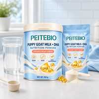 Poudre nutritionnelle au lait de chèvre PEITEBIO pour chiots, saveur crémeuse au lait, 250g, pour le développement cérébral, osseux et quotidien