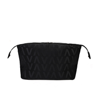 Sac de toilette portable en néoprène grande capacité, motif lettres, pour femme, fermeture éclair, étanche, durable, idéal pour les voyages