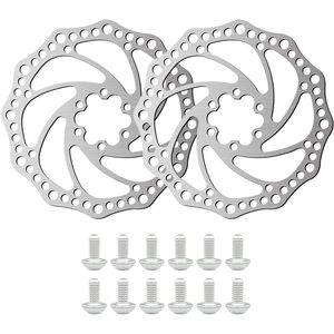 Premio 160mm in acciaio inox rotore freno a disco bici con 6 bulloni adatti per bici da strada Mountain Bike MTB BMX 203mm dimensioni - Product Image 1