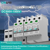 Parafoudre DC photovoltaïque 40kA, protection contre les surtensions DC500V/1000V 2P/3P