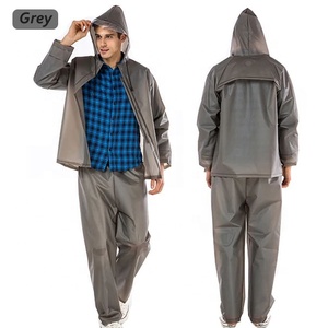 Ensemble <span class=keywords><strong>de</strong></span> combinaison <span class=keywords><strong>de</strong></span> pluie imperméable pour <span class=keywords><strong>femme</strong></span>, rose, respirant, 100% EVA, réutilisable, inodore, durable, idéal pour la pêche en plein air, les voyages et le cyclisme - Product Image 5