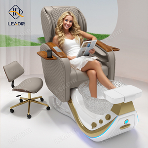 Luxury Nail Salon Foot Spa <b>Chair</b> Adjustable <b>Vibration</b> Copper Glass Customizable Colors Modern Design Pipeless Drainage System - Product Image 3