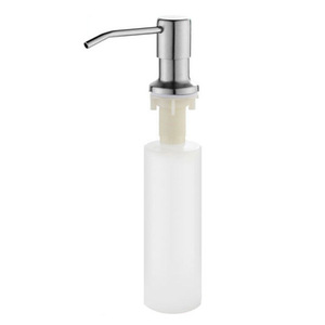 Liquid Soap Dispenser Manual Pump Stainless Steel Minimalist Design Desktop Kitchen Sink Use - Product Image 1