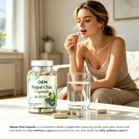 Capsules OEM Nopal Chia 120 unités avec suppléments de figue de Barbarie et de graines de chia