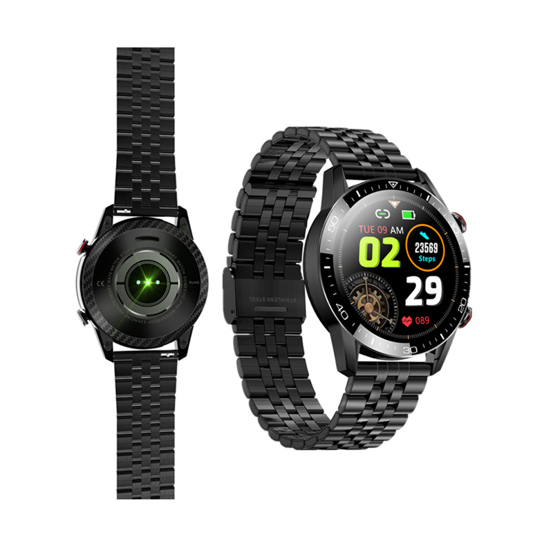 Смарт-часы TK28 с силиконовым и стальным ремешком, пульсометром и тонометром