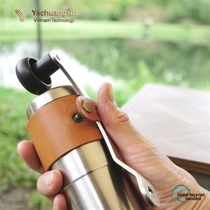 Funda para vaso de cuero PU estilo estrella con tejido diagonal, funda para vaso aislante de acero inoxidable, funda para vaso de agua desmontable para exteriores - Product Image 6