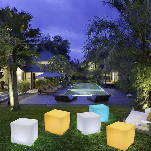Outdoor Decorative Garden Illuminated Cubes Led with Light Waterproof