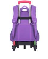 Sac à dos à roulettes tendance pour écolier, aspect cuir, nylon imperméable, grande capacité, ensemble de sacs d'école