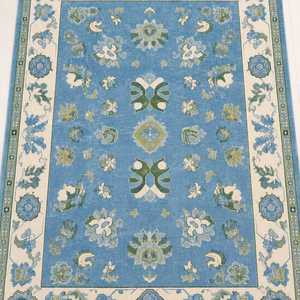 Traditional Floral Area Oushak Wool Rug Hand Knotted Non Slip Rubber Backing Living <b>Room</b> Use - Product Image 3