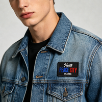 Patch brodé moderne personnalisé, motif fleur et cœur, éco-responsable, thermocollant ou à coudre, pour vêtements streetwear, sacs à dos, sacs et chapeaux